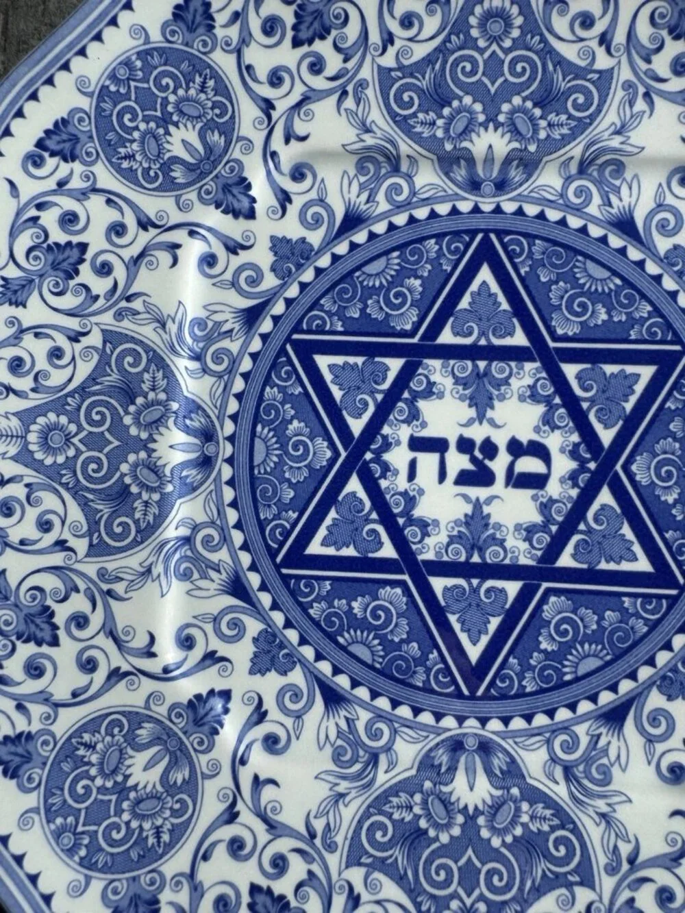 Spode Judaica Matzoh Tray/Plate with Handles/Tabs (Passover) 11.5 in.
